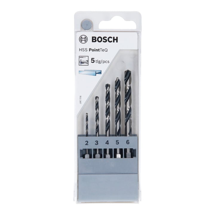 Bosch Jeu de forets hexagonaux HSS PointTeQ, 5 pcs 2/3/4/5/6 mm