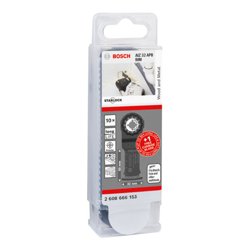 Bosch Jeu de lames de scie pour scie égoïne multifonctions, AIZ 32 APB + 1 EXPERT AIZ 32 APIT , 10 pces.