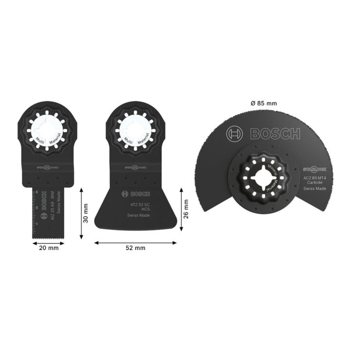 Bosch Jeu de lames pour carrelage, 3 pièces