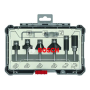 Bosch kanten- en afschuinfrezenset 1/4" schacht 6 stuks