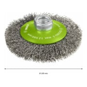 Bosch kegelborstel Clean voor Inox gegolfd roestvrijstaal 100 mm 0,35 mm 12500 omw/min M14-4