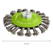 Bosch kegelborstel Heavy for Inox getordeerd roestvrij 115 mm 0,35 mm 12500 tpm M14-4