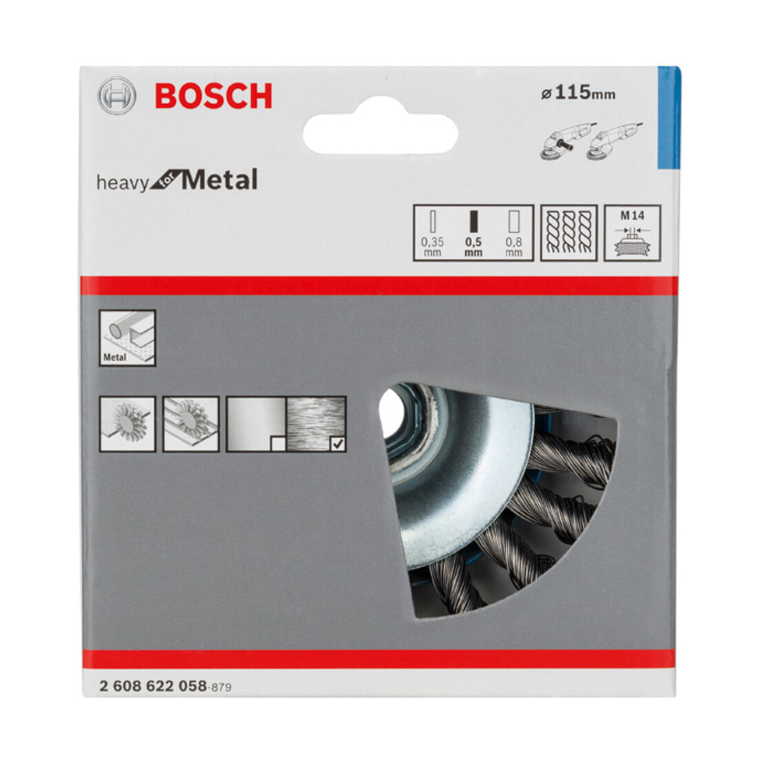Bosch kegelborstel met geknoopte draad