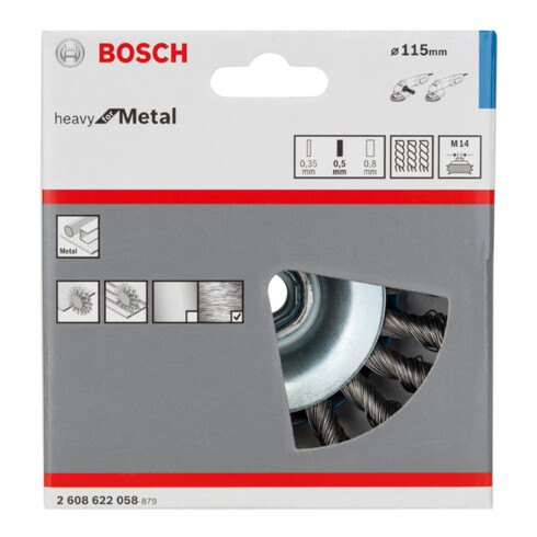 Bosch kegelborstel met geknoopte draad