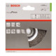 Bosch Kegelbürste Clean for Inox gewellt rostfrei 100 mm 0,35 mm 12500 U/min M14-3