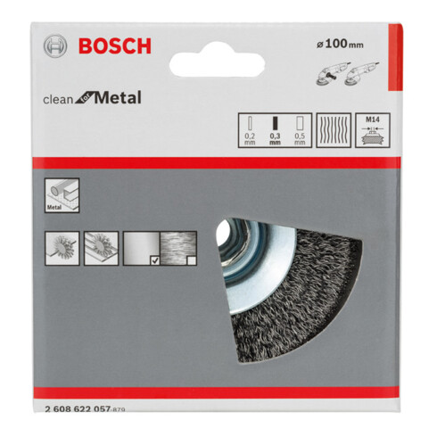 Bosch Kegelbürste Clean for Metal gewellt