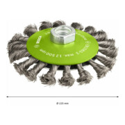 Bosch Kegelbürste Heavy for Inox gezopft rostfrei 115 mm 0,35 mm 12500 U/min M14-4