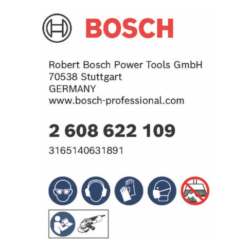 Bosch Kegelbürste Heavy for Inox gezopft rostfrei 115 mm 0,35 mm 12500 U/min M14