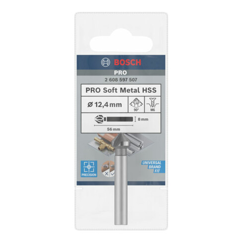 Bosch Kegelsenker mit zylindrischem Schaft 12,4 M 6 56 mm 8 mm