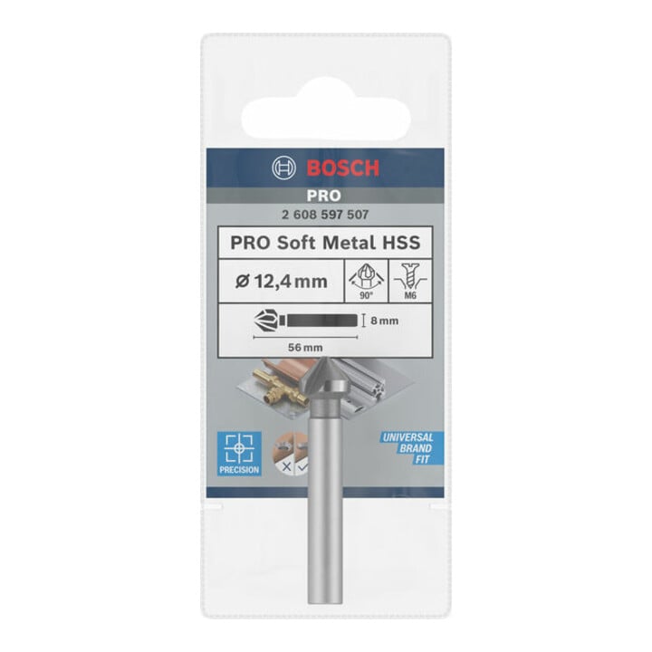 Bosch Kegelsenker mit zylindrischem Schaft 12,4 M 6 56 mm 8 mm