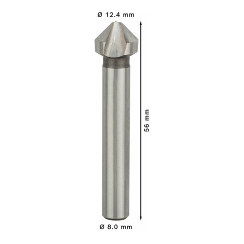 Bosch Kegelsenker mit zylindrischem Schaft 12,4 M 6 56 mm 8 mm