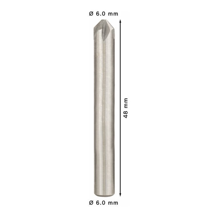 Bosch Kegelsenker mit zylindrischem Schaft 6,0 mm M 3 48 mm 6 mm