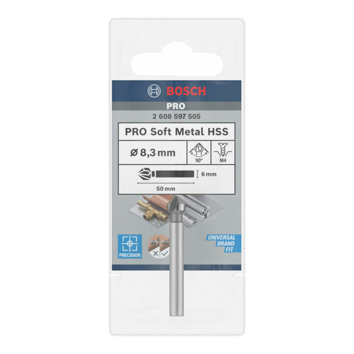 Bosch Kegelsenker mit zylindrischem Schaft 8,3 M 4 50 mm 6 mm