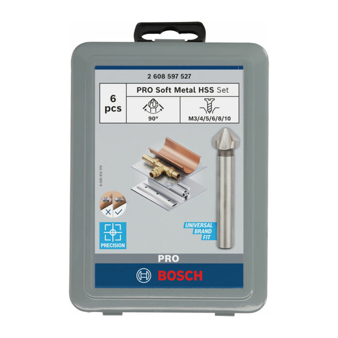 Bosch Kegelsenker-Set 6-teilig 45 63 mm / 5-10 mm / 6,3 - 20,5 mm