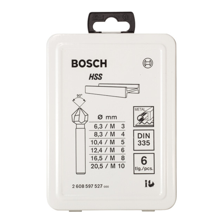 Bosch Kegelsenker-Set 6-teilig 45 63 mm / 5-10 mm / 6,3 - 20,5 mm