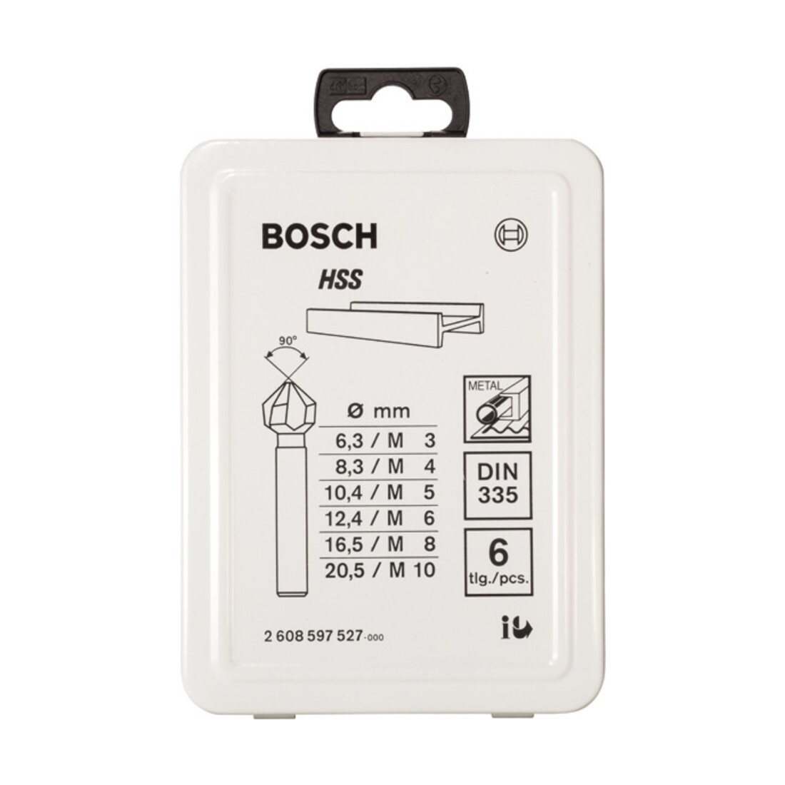 Bosch Kegelsenker-Set 6-teilig 45 63 mm / 5-10 mm / 6,3 - 20,5 mm
