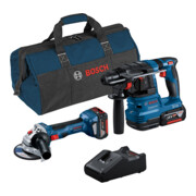 Bosch Kit Combo 2 pièces 18V : GWS 18V-7 + GBH 18V-22 + 2 x batterie 4.0Ah, chargeur rapide