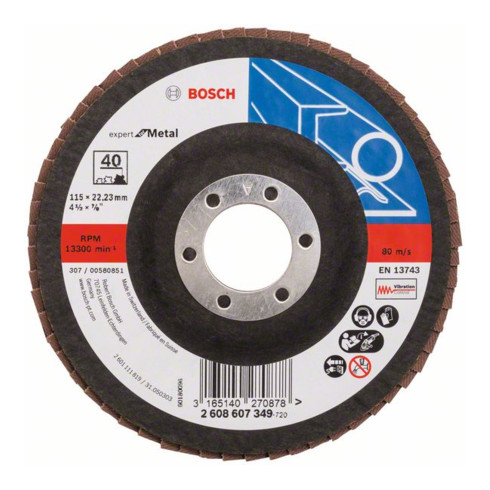 Bosch lamellenschijf X551 Expert for Metal, recht, glasdoek