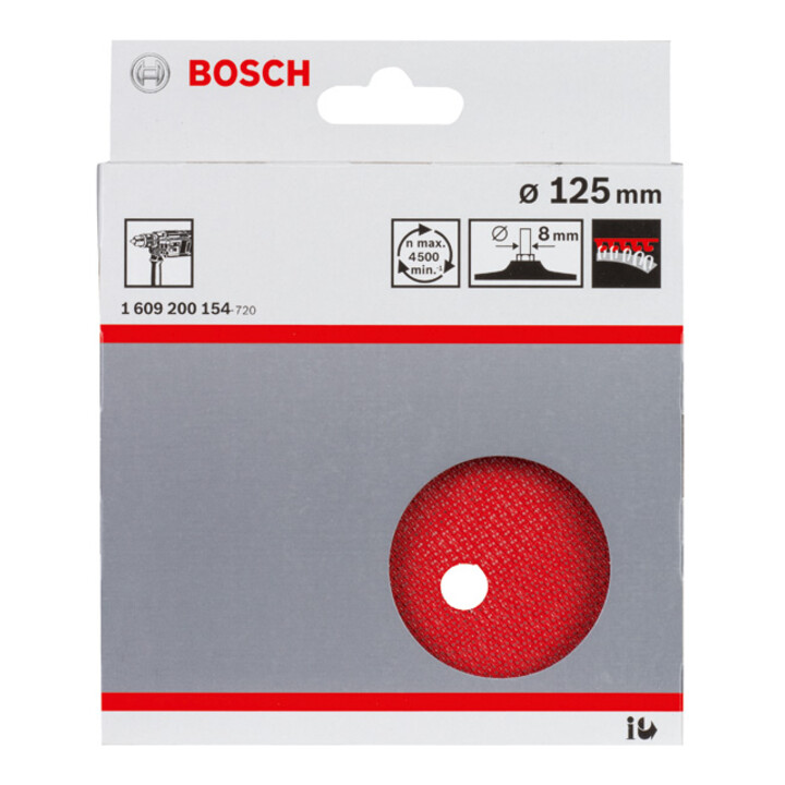 Bosch klitschijf 125 mm 8 mm