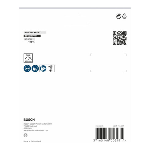 Bosch klitschijf 125 mm 8 mm