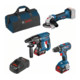 Bosch Kombi-Set, mit 2 Akkus, Schnellladegerät und Werkzeugtasche-1