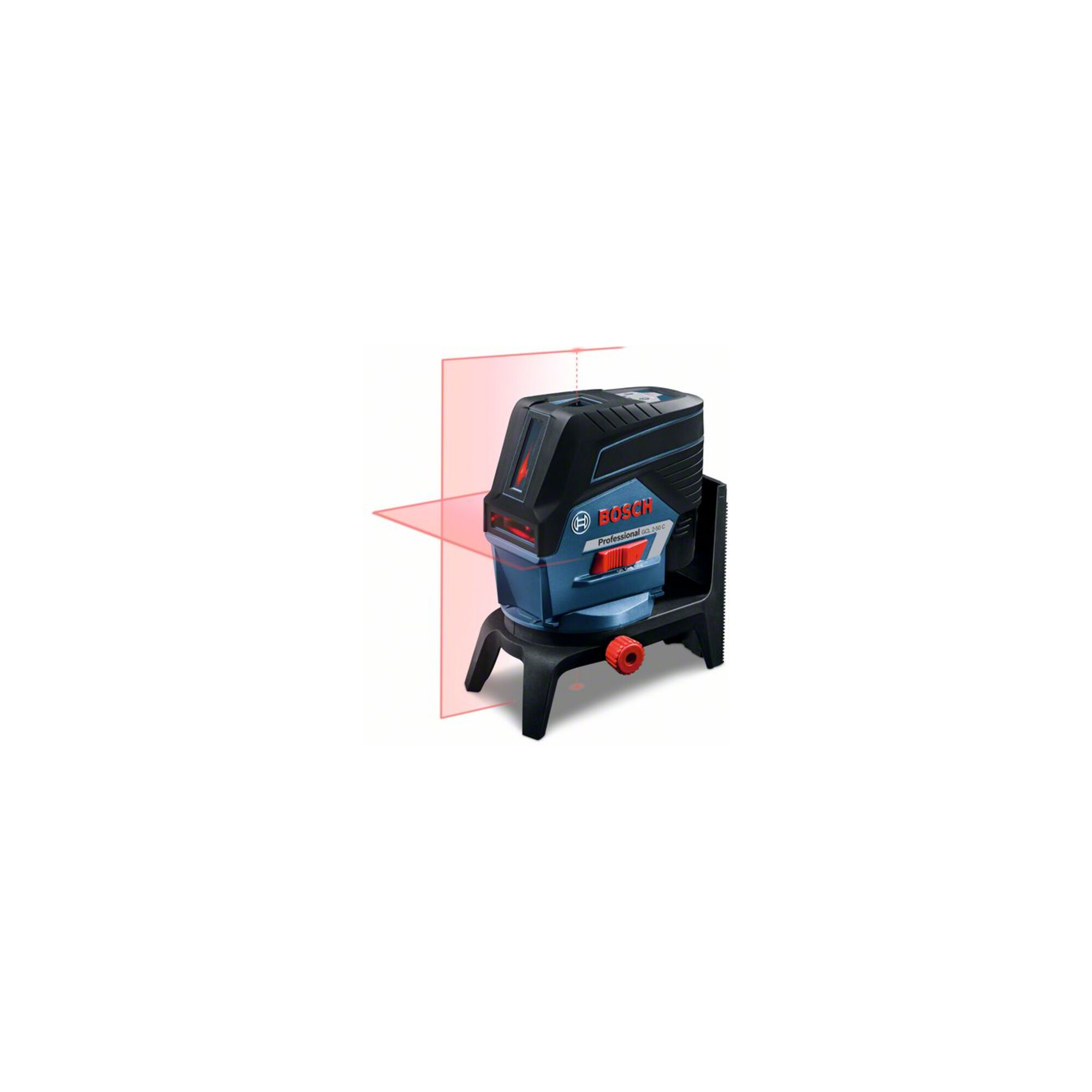 BOSCH Kombilaser GCL 2-50 C mit 4 x 1,5-V-LR6-(AA)-Batterien Akku-Adapter RM 2