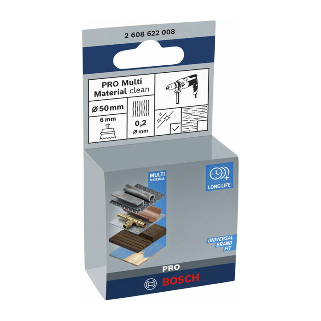 Bosch messing koperen borstel met gegolfde draad