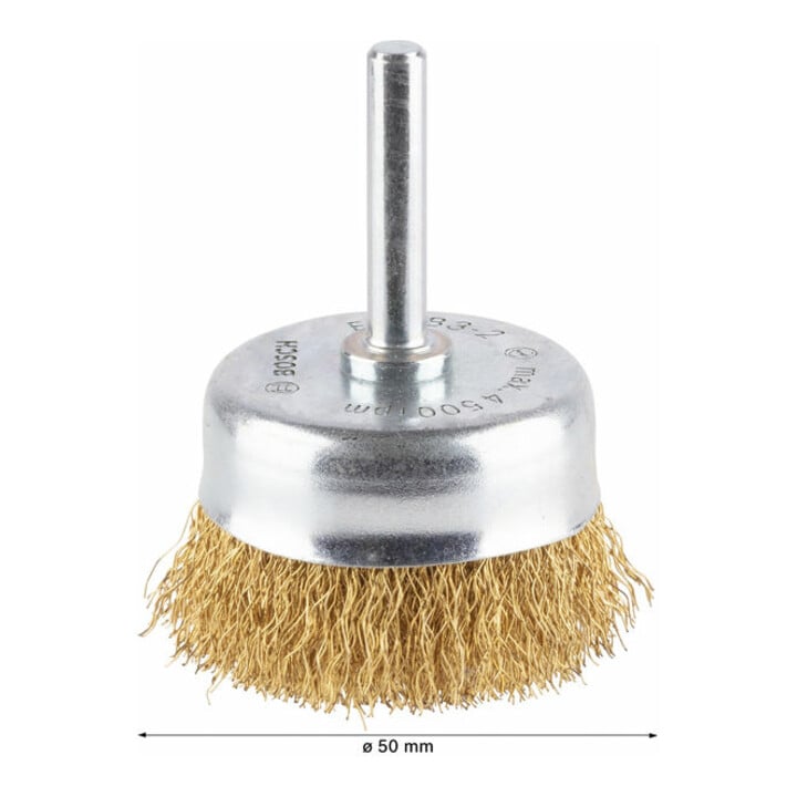 Bosch komborstel messing gegolfd draad 50 mm 0,2 mm 4500 tpm