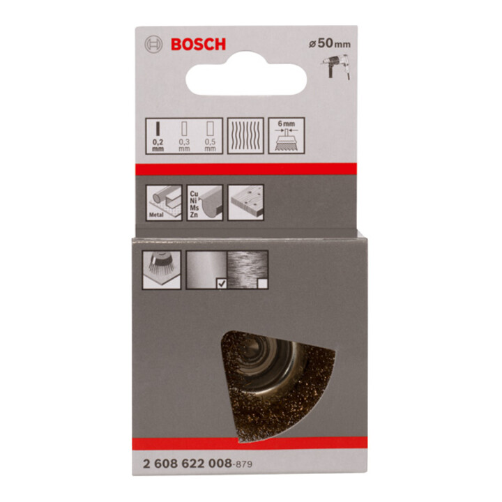 Bosch komborstel messing gegolfd draad 50 mm 0,2 mm 4500 tpm