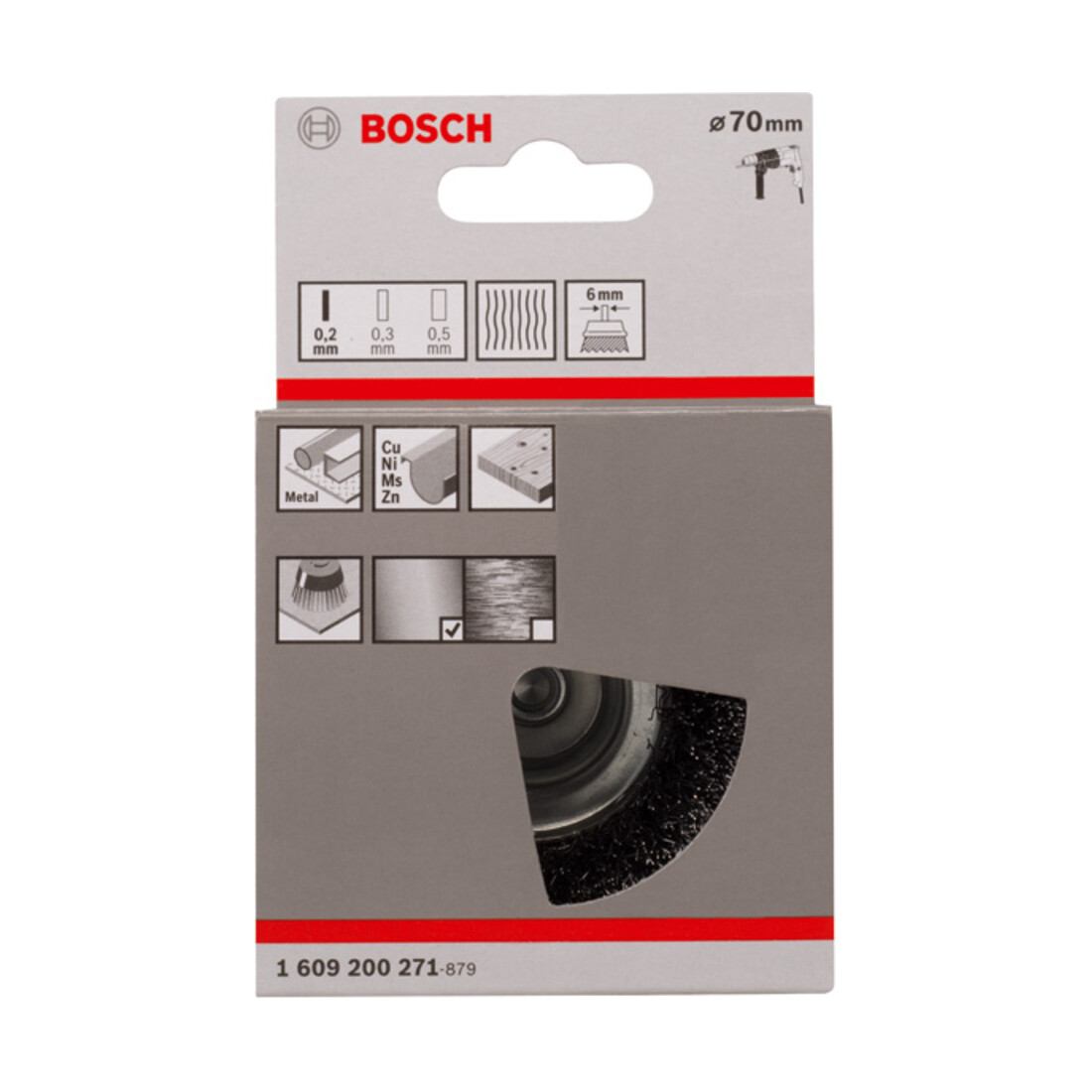 Bosch komborstel, gegolfd draad