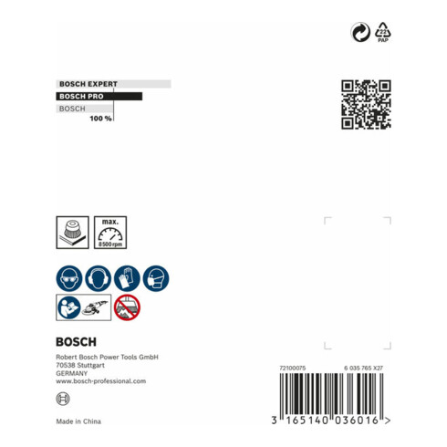 Bosch komborstel staal getordeerd draad 100 mm 0,5 mm 8500 omw/min M 14