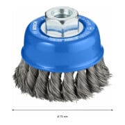 Bosch komborstel staal getordeerd draad 65 mm 0,35 mm 12500 tpm M 14-4