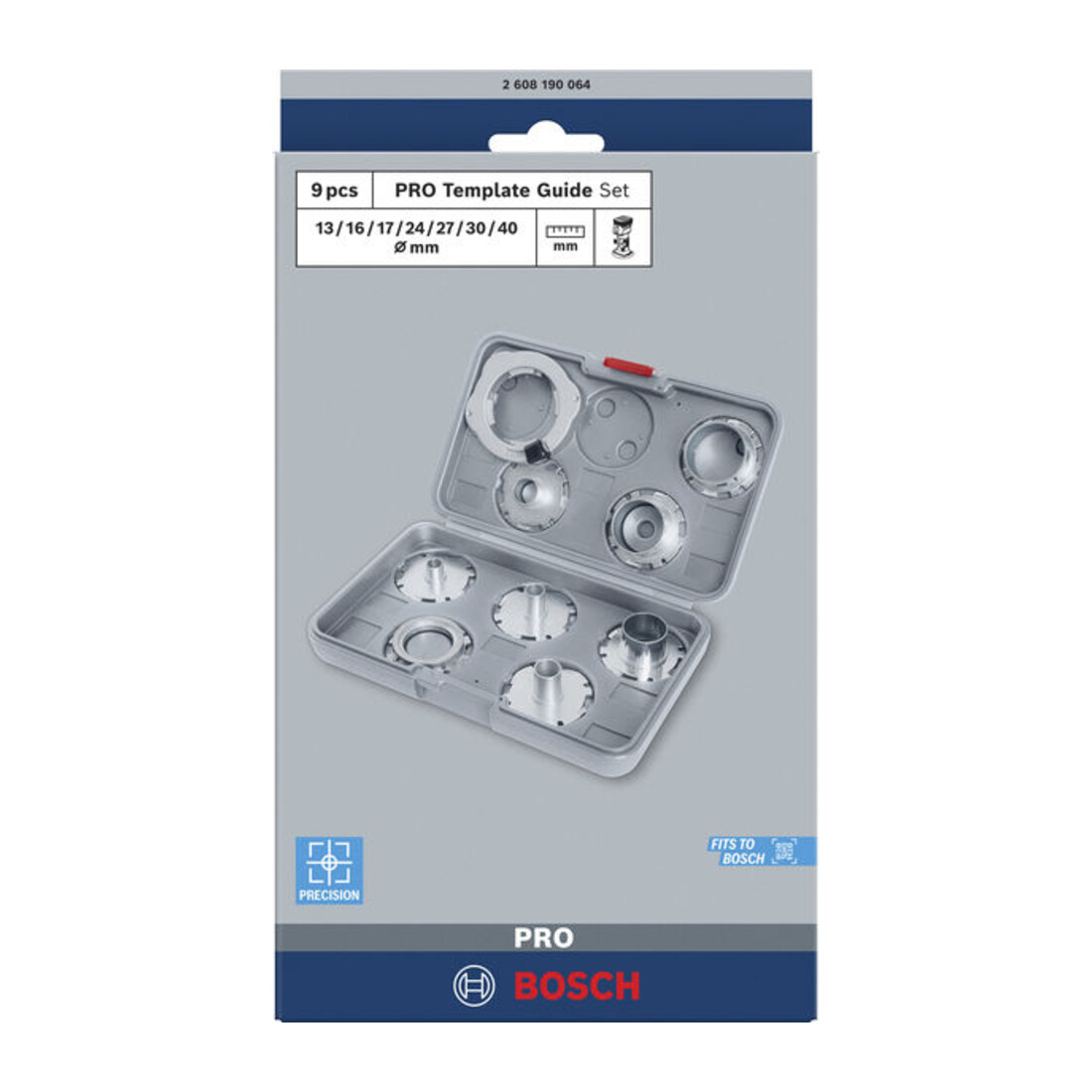 Bosch Kopierhülsen-Set 9-tlg. für Fräser