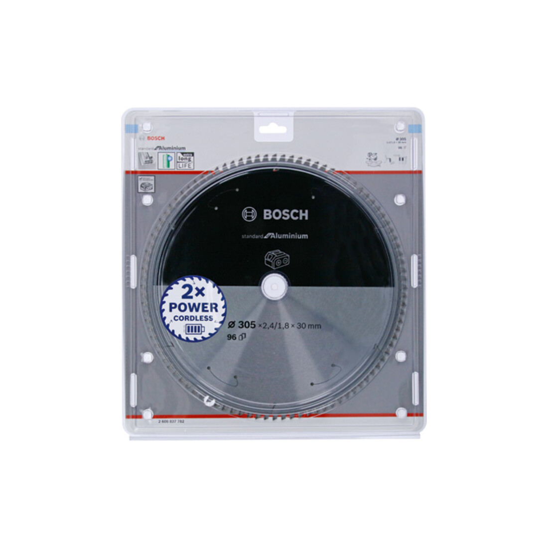 Bosch Kreissägeblatt Aluminium für Akkusägen 305 x 2,4/1,8 x 30 96 Zähne