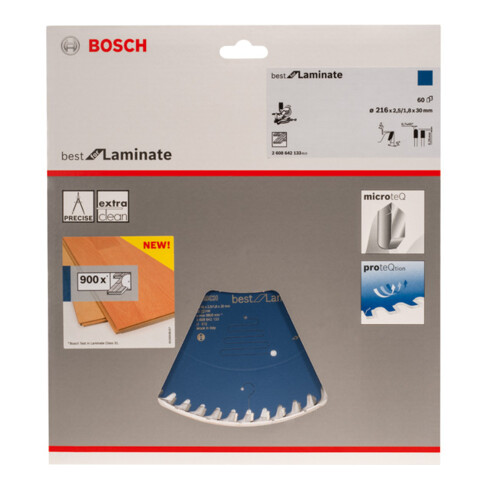 Bosch Kreissägeblatt Best for Laminate 216 x 30 x 2,5 mm 60