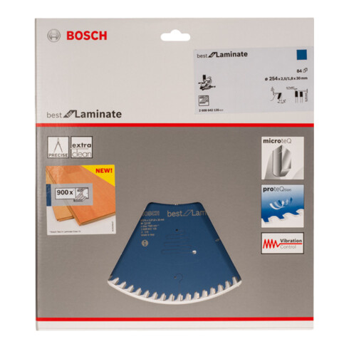 Bosch Kreissägeblatt Best for Laminate 254 x 30 x 2,5 mm 84