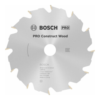 Bosch Kreissägeblatt Construct Wood 2608641201