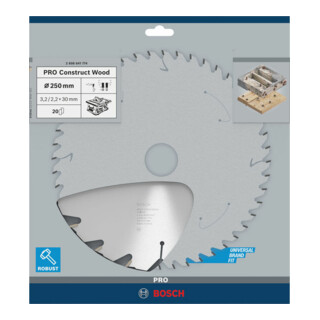 Bosch Kreissägeblatt Standard Holz Für Tischkreissägen (nagelfest) 30 mm