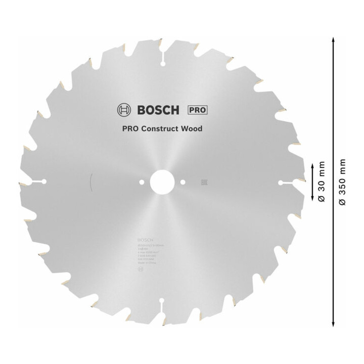 Bosch Kreissägeblatt Construct Wood 350 x 30 x 3,5 mm 24