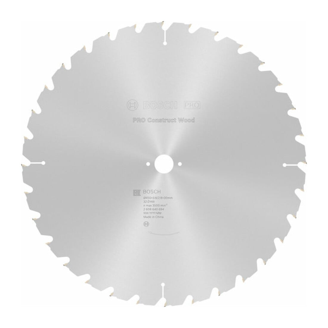 Bosch Kreissägeblatt Construct Wood 450 x 30 x 3,8 mm 32