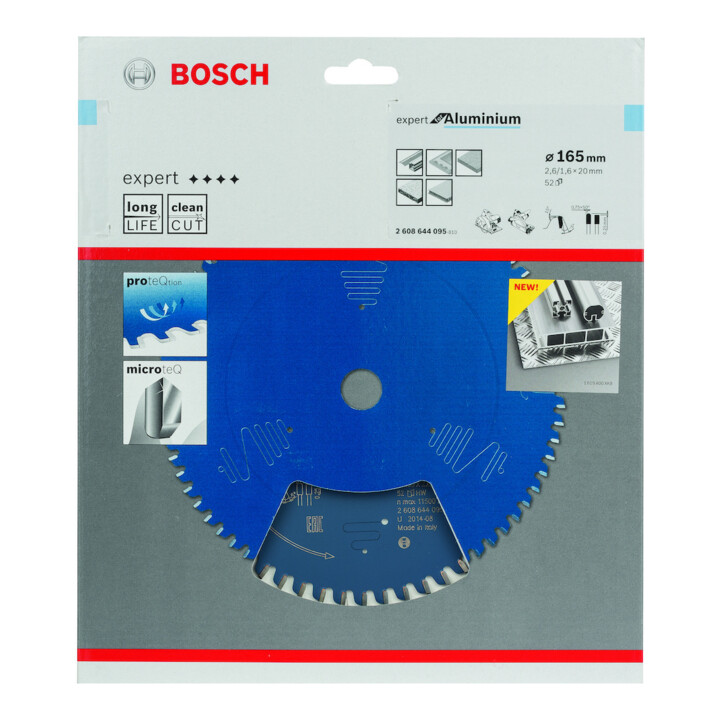 Bosch Kreissägeblatt Expert for Aluminium 165 x 20 x 2,6 mm 52