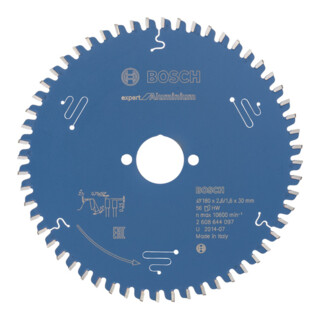 Bosch Kreissägeblatt Expert for Aluminium 180 x 30 x 2,6 mm 56