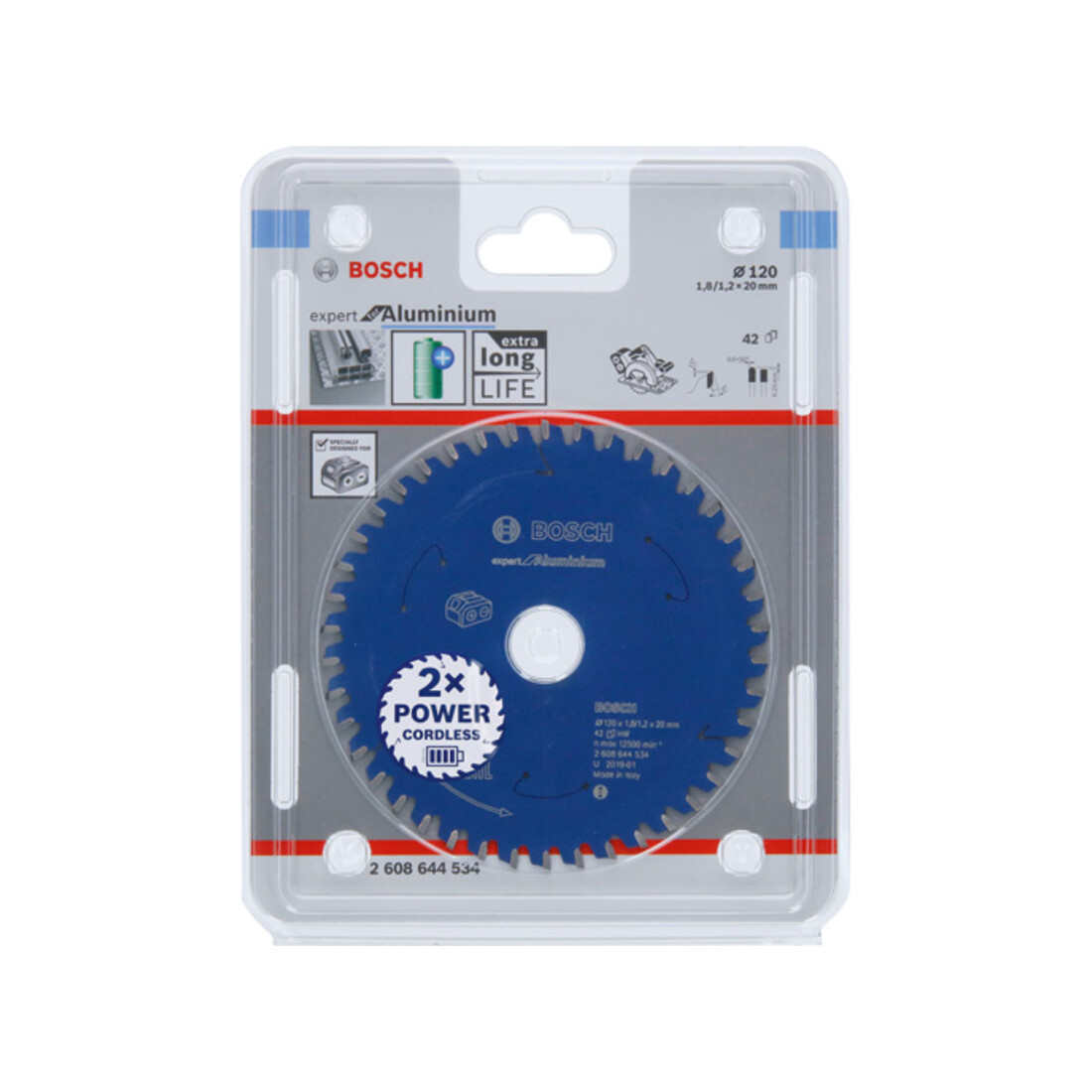 Bosch Kreissägeblatt Expert for Aluminium für Akkusägen 120 x 1,8/1,2 x 20 42 Zähne