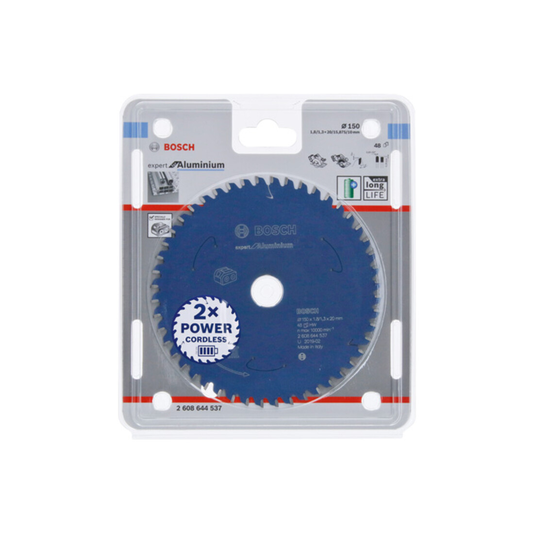 Bosch Kreissägeblatt Expert for Aluminium für Akkusägen 150 x 1,8/1,3 x 20 48 Zähne