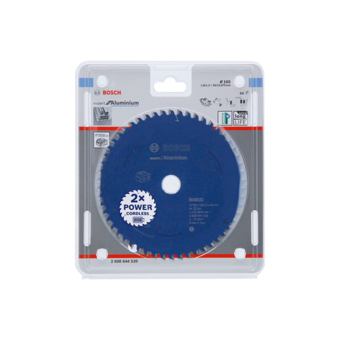 Bosch Kreissägeblatt Expert for Aluminium für Akkusägen 165 x 1,8/1,3 x 20 54 Zähne