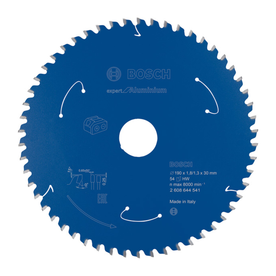 Bosch Kreissägeblatt Expert for Aluminium für Akkusägen 190 x 1,8/1,3 x 30 54 Zähne