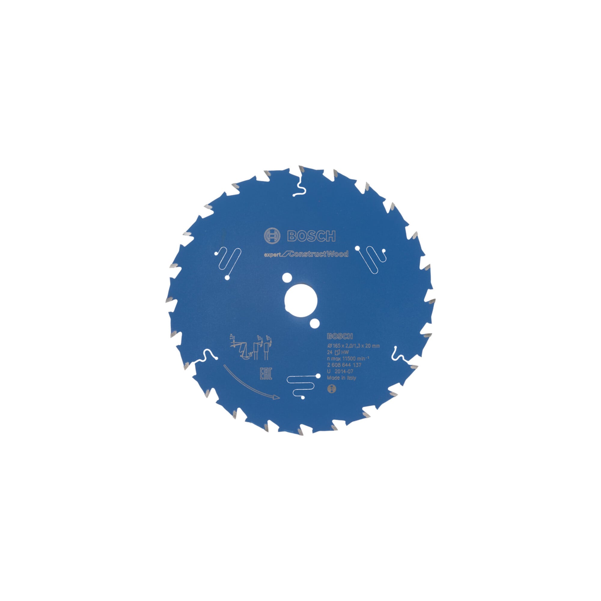 BOSCH Kreissägeblatt Expert for Construct Wood 165 x 20 x 2,0 mm 24