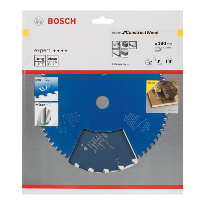 Bosch Kreissägeblatt Expert for Construct Wood 190 x 30 x 2,0 mm 24