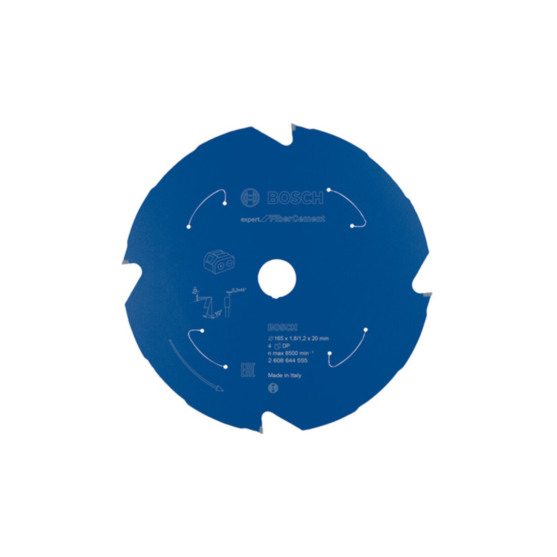 Bosch Kreissägeblatt Expert for Fibre Cement für Akkusägen 165 x 1,8/1,2 x 20 4 Zähne