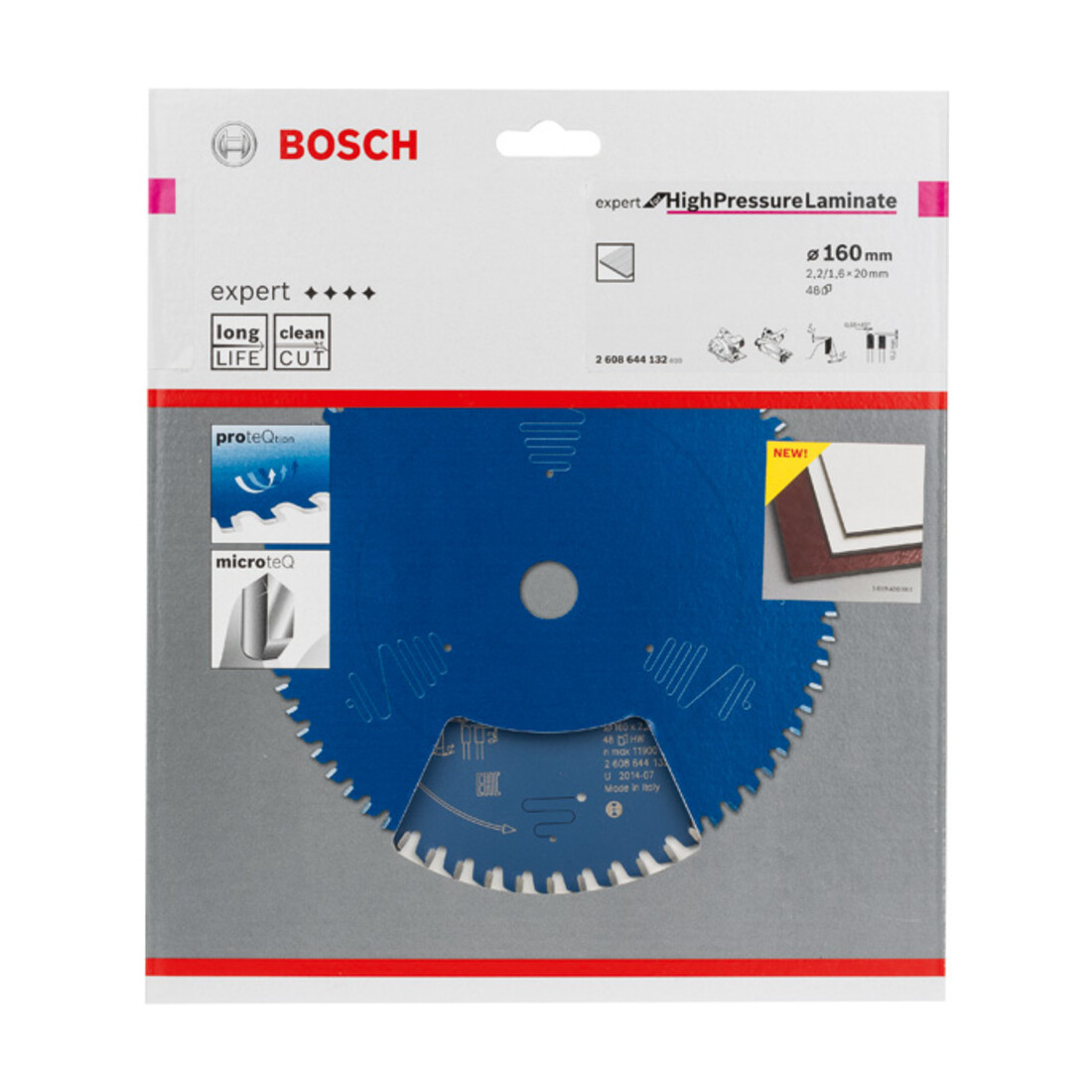 Bosch Kreissägeblatt Expert for High Pressure Laminate 160 x 20 x 2,2 mm 48